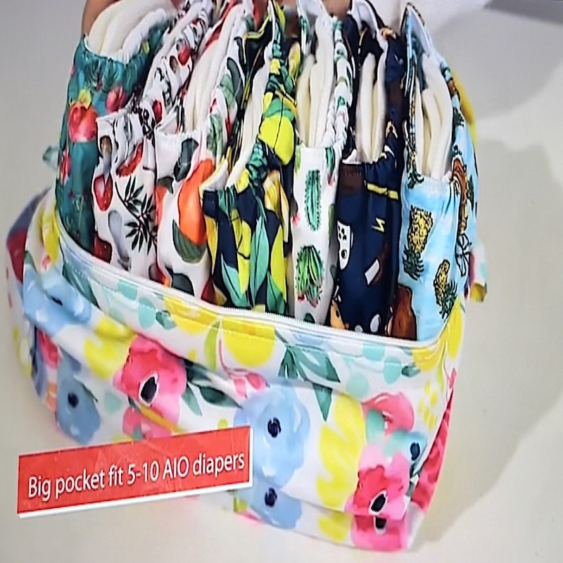 Water Proof Diaper pods Wet Bag Floral Design
